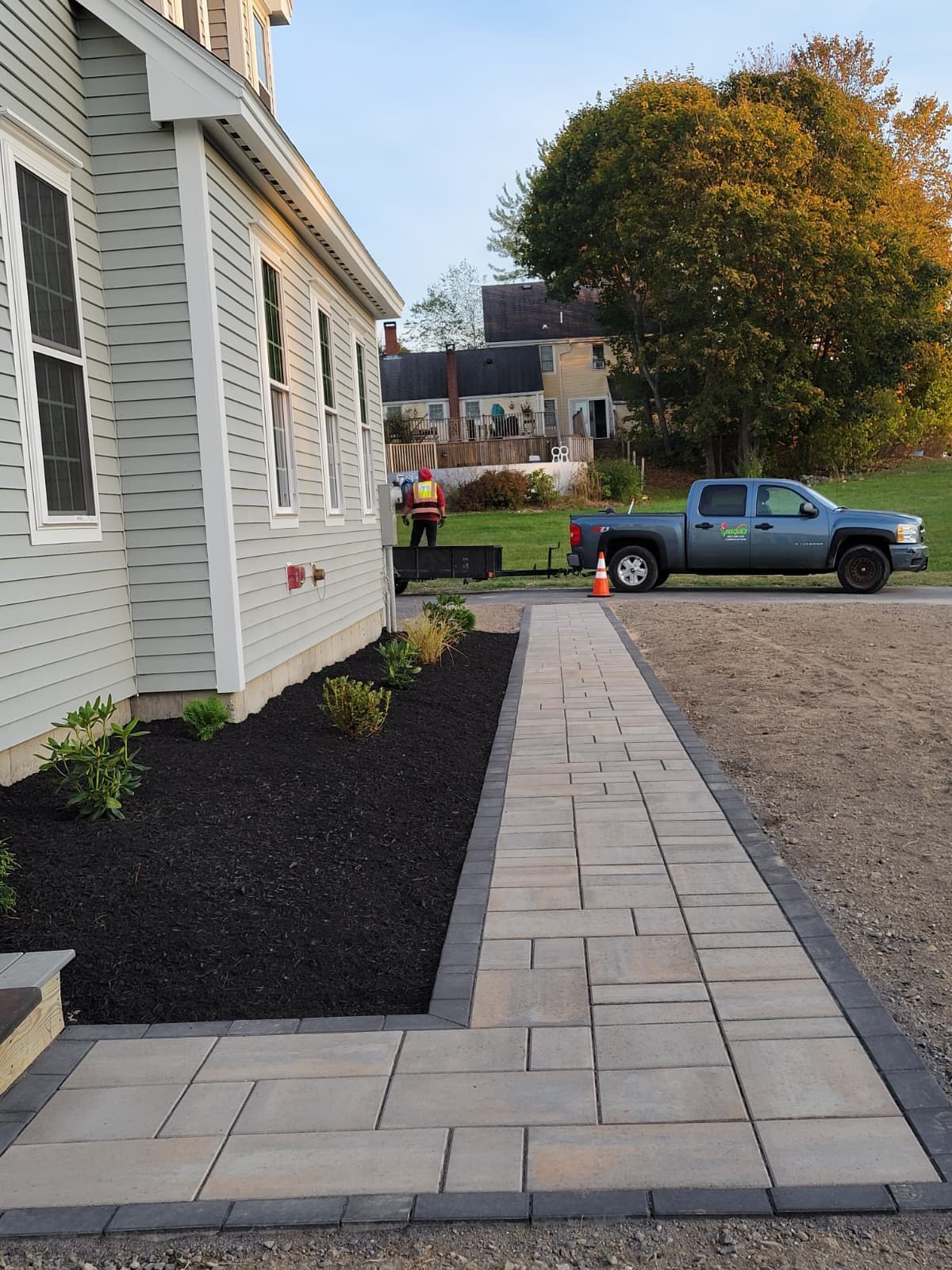 Patio and walkway construction project 31 by Vasquez Landscaping