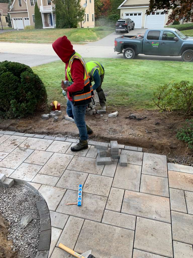 Patio and walkway construction project 32 by Vasquez Landscaping