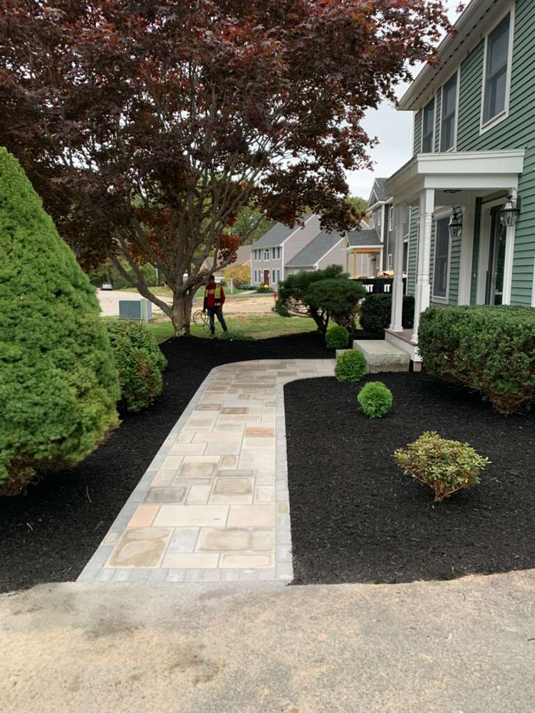Patio and walkway construction project 33 by Vasquez Landscaping