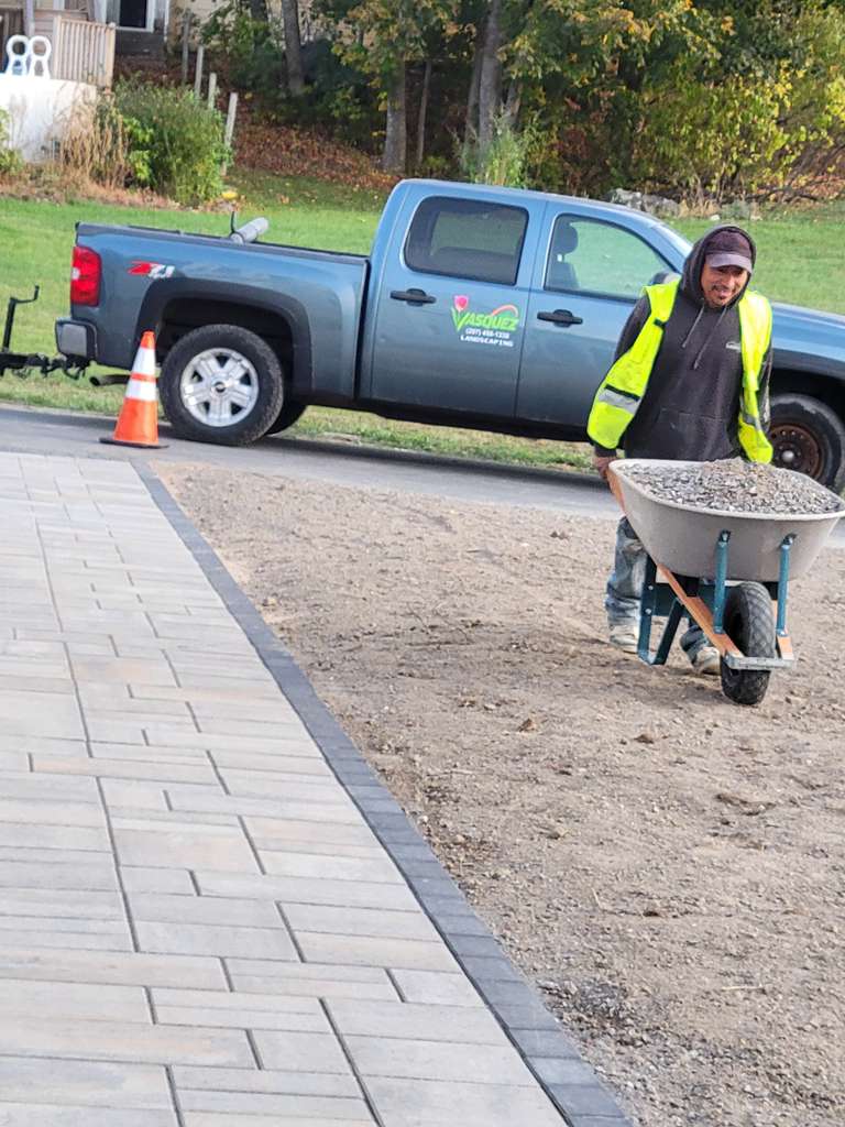 Patio and walkway construction project 39 by Vasquez Landscaping