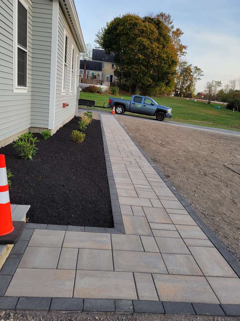 Patio and walkway construction project 41 by Vasquez Landscaping